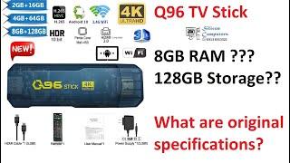 Q96 Stick Smart TV Box Android Allwinner H313 Quad Core 2.4G WIFI 4K HDR Set Top Box 8GB+128GB