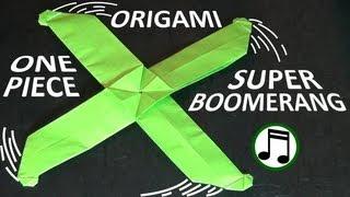 One-Piece Origami Super Boomerang