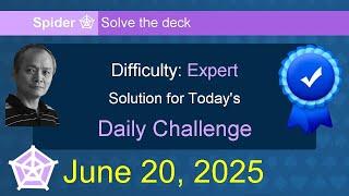 Microsoft Solitaire Collection: Spider - Expert - June 20, 2025