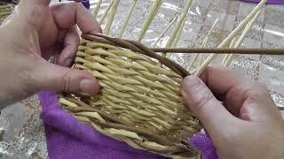 Косичка из тройной веревочки. Плетение из газетных трубочек