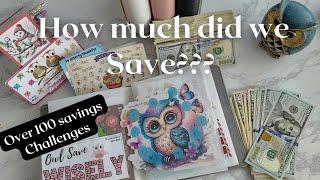 How Much Did We Save??? Over 100 FINISHED Savings Challenges on a low budget!!!!