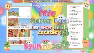 ୨୧ • Free Starter Pack For New Indie Creator ! ( for tiktok or etc ) ─ ︎