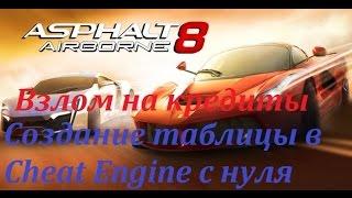 Взлом Asphalt 8: Airborne на кредиты при помощи Cheat Engine.