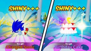 I got the SHINY+++ SONIC and the SHINY+++ BIRTHDAY CAKE | Weapon Fighting Simulator | Roblox