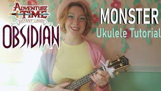 UPDATED! Monster Ukulele FINGERPICKING Tutorial For Beginners- ADVENTURE TIME DISTANT LANDS OBSIDIAN