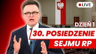  30 posiedzenie Sejmu RP dzień pierwszy 5.03.2025 - Transmisja na ŻYWO z obrad Sejmu 