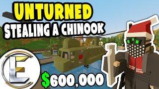 Stealing a $600,000 Chinook | Unturned Thief RP - Robbing from the Army is a Bad Idea (Roleplay)