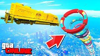 ГЛАЙД НА ПОЕЗДЕ СКВОЗЬ КОЛЬЦО АДА! САМЫЙ КРИВОЙ ТРОЛЛЬ СКИЛЛ ТЕСТ В GTA 5 ONLINE