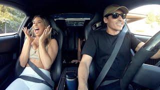 Ex Girlfriend REACTION to my 1,200hp Shelby Gt500 Mustang! Full throttle pulls!