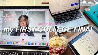 cramming first COLLEGE FINAL (study vlog) @pennstate // college diaries ep.8