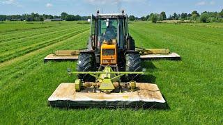 Mowing Grass | Renault 133.54 TZ + Claas triples | Johan van den Brink | 2024