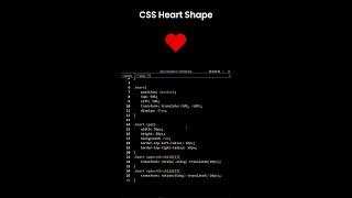 CSS Heart Shape #shorts