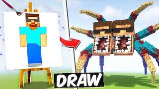 DRAWING SCARY BUILD BATTLE IN MINECRAFT with @ProBoiz95 [EPISODE 21]