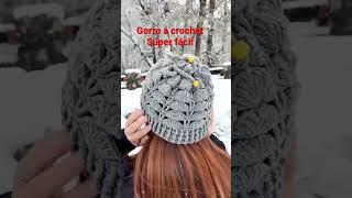 Crochet gorro paso a paso en YouTube canal crochet designs #shorts #comotejer #ganchillo