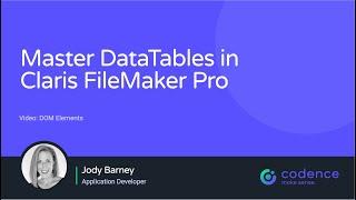 Mastering DataTables in Claris FileMaker Pro 2.2  - DOM Elements