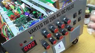 Varteg TIG 200 AC/DC Pulse. Нет поджига дуги и реакции на курок. Ремонт.