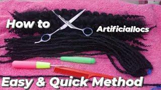 How to make Interlocked Artificial locs #dreadlocks #temporaryextension