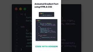 Gradient Text Animation using CSS | #shorts