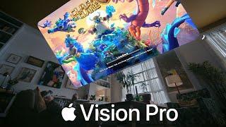 Playing Clash of Clans in  Vision Pro