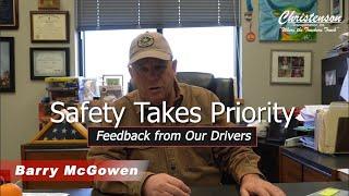 Safety Takes Priority - Feedback from Our Drivers