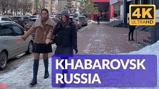 [4K] Khabarovsk, Russia Monday Walking Tour iPhone 12 HDR Traveling in Russia