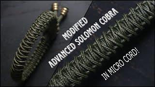 HOW TO MAKE MODIFIED ADVANCED SOLOMON COBRA PARACORD BRACELET, EASY PARACORD TUTORIAL, DIY.