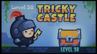 Tricky Castle Walkthrough (Gameplay) Level 38 | All Bats and Stars | Fastest Way