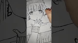 How I Draw Cute Anime Girl Wearing Bonet | #Anime #CuteGirl #Drawing | @MsOdeth