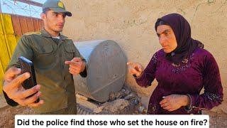 Did the police find the people who burned this woman's house?