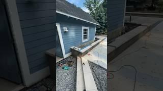 Raised planter against the house? #hardscape #paverpatio #unilock