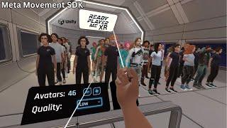 Ready Player Me’s Full-body XR Avatars and  Meta’s Movement SDK Set up & Test in VR Meta Quest