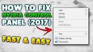 HOW TO FIX NVIDIA CONTROL PANEL NOT OPENING/WORKING! (Fast & Easy)