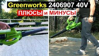 Воздуходув-Садовый Пылесос аккумуляторный Greenworks Арт. 2406907 Обзор. Плюсы и минусы