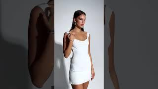 Stunning white tight bodycon dress: Summer outfit idea #fashion #style #shorts