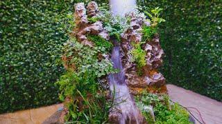 LANDSCAPE WATERFALL FOUNTAIN MAKING AT HOME FOR HOUSE INTERIOR DESIGN, MINIATURE