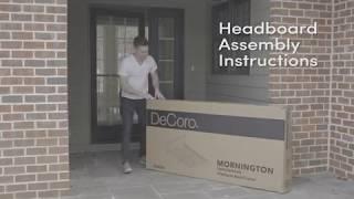 DeCoro Upholstered Headboard and Platform Bed Easy Assembly