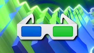 blue and green 3D glasses (collab entry)