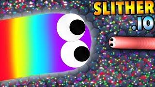 SLither.io Как быстро стать Большим Большой Червь Игра Слизарио