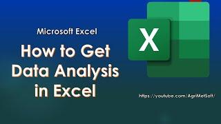 How to Get Data Analysis Toolpak in Excel