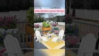 Herb Garden Layout and Design, right outside of my kitchen #herbgarden #hummingbirds #gardening