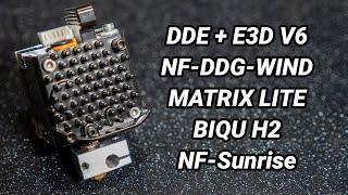 Тест экструдеров - DDE+V6, NF-DDG-WIND, MATRIX LITE, BIQU H2 + описание NF-Sunrise