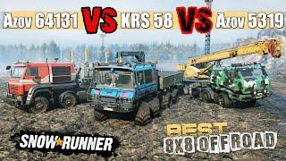 Best 8x8 Off-Road Truck inGame | Azov 64131 vs KRS 58 Bandit vs Azov 5319 - SnowRunner