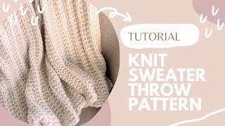 Knit this FAST & BEGINNER FRIENDLY Throw with this Step by Step Tutorial