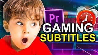 Gaming Subtitles Tutorial in 2 MINUTES | Premiere Pro