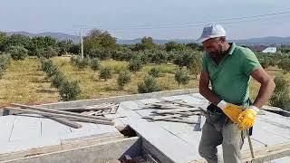 yığma tuğla tabliye beton kalıpları çakılıyor