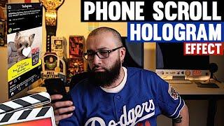 How To Create Scrolling Phone Screen Effect (Hologram Effect) - Final Cut Pro X Tutorial NO PLUGINS