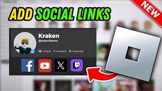 How To Add Social Links On Roblox Profile 2024 ( Step-by-Step )