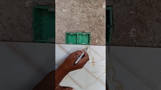 Precise and clean cutting of ceramic tiles around electrical switches without breaking the tile.