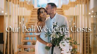 BALI WEDDING COST!  This is how much we spent… 