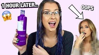 I LEFT FANOLA PURPLE SHAMPOO IN MY HAIR FOR AN HOUR *toning my hair*